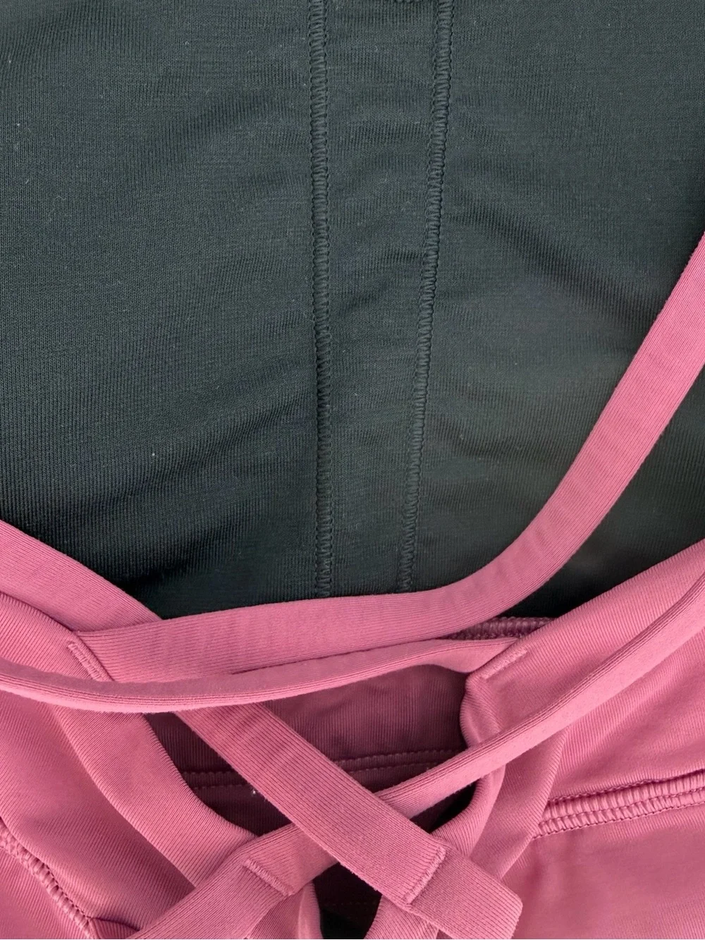 Lululemon Energy Bra Longline Pink Mauve Size 6 Strappy Crossback Sports Bra